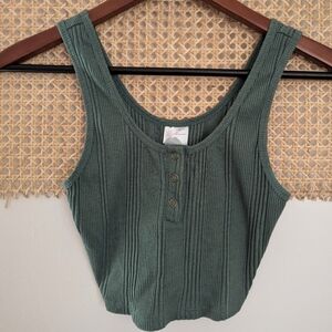 No Boundaries Rubbed Cropped Tank Top